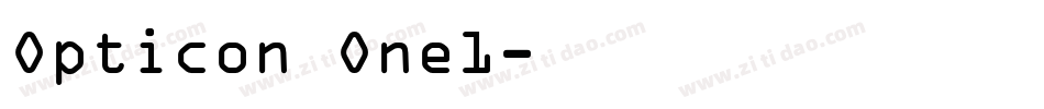 Opticon One1字体转换